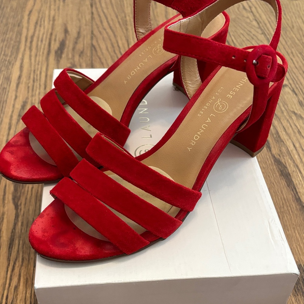 Chinese Laundry Red Strappy Heels